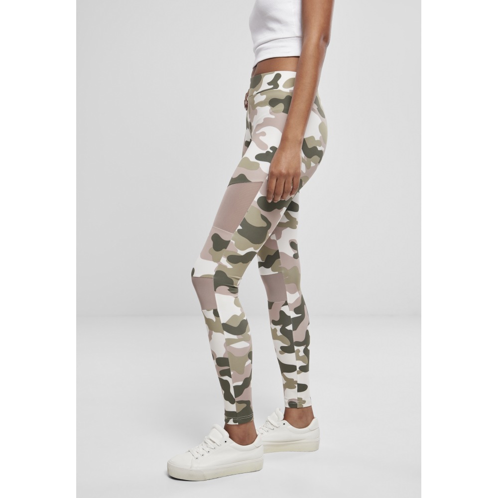 Urban Classics - Camo Tech Mesh Work out sport legging - Multicolours
